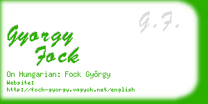 gyorgy fock business card